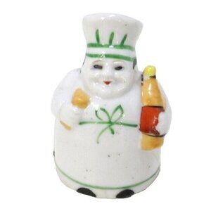 Small porcelain chef bell MADE IN OCCUPIED JAPAN vintage approx 3.25" tall x 2"